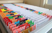 Load image into Gallery viewer, Rolls SERIES3A-ZSHTSET Colour Coded Alphabetic Labels Series 3 1 Pack each of A to Z
