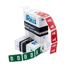 Load image into Gallery viewer, Rolls SERIES1ALPHAROLL Colour Coded Alphabetic Labels Series 1 Roll of 500 labels
