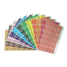 Load image into Gallery viewer, Rolls SERIES2MTHSHT Colour Coded Month Labels Series 2 Pack of 5 sheets
