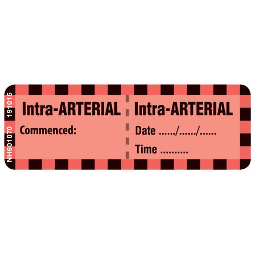Rolls NH601070 Intra-arterial Line and Catheter Labels 25 x 70 Roll of 250