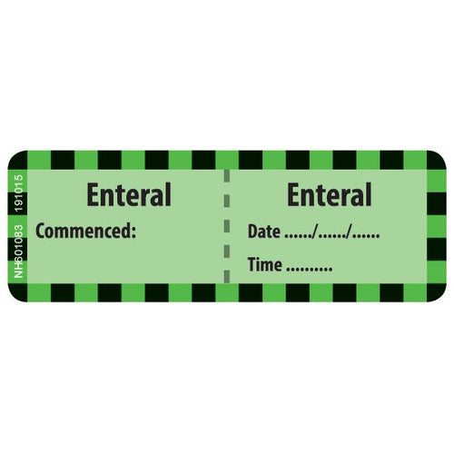 Rolls NH601083 Enteral Line and Catheter Labels Small 25 x 70 Roll of 500