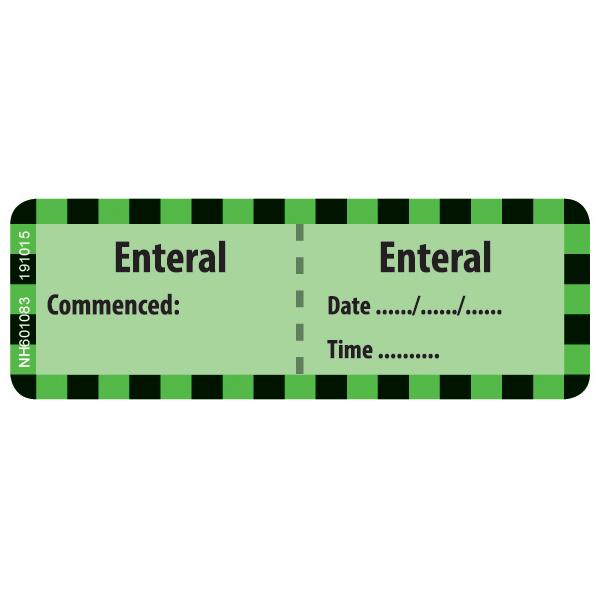 Rolls NH601083 Enteral Line and Catheter Labels Small 25 x 70 Roll of 500
