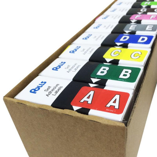 Rolls SERIES1A-ZSET Colour Coded Alphabetic Labels Series 1 1 Roll each of A to Z