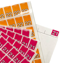 Load image into Gallery viewer, Rolls SERIES3YEAR Colour Coded Year Labels Series 3 Pack of 5 sheets

