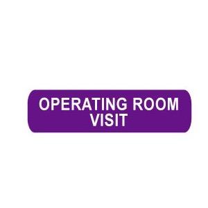 Rolls 2HHE626 Operating Room Visit Labels Labels box of 500