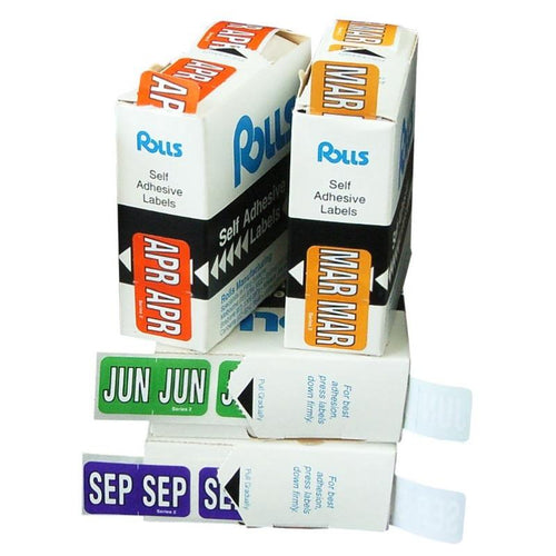 Rolls SERIES2MTH Colour Coded Month Labels Series 2 Roll of 500 labels