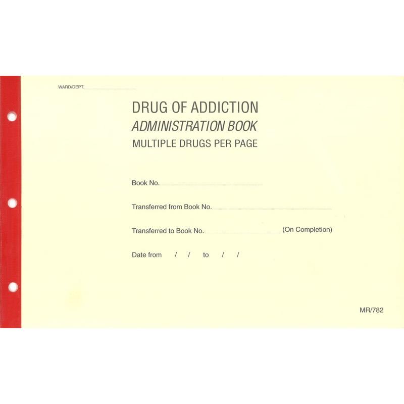 Rolls MR782 Drug of Addiction Admin multiple drug Book