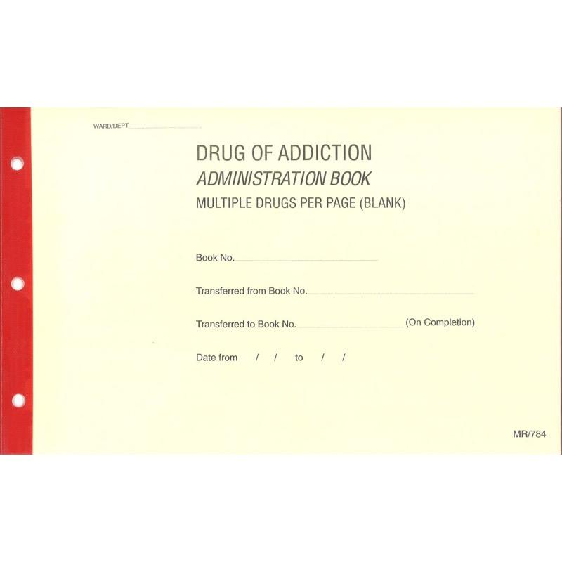 Rolls MR784 Drug of Addiction Admin multiple drug Book
