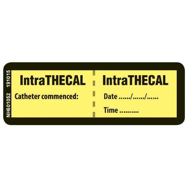 Rolls NH601052 Intrathecal Line and Catheter Labels Small 25 x 70 Roll of 500