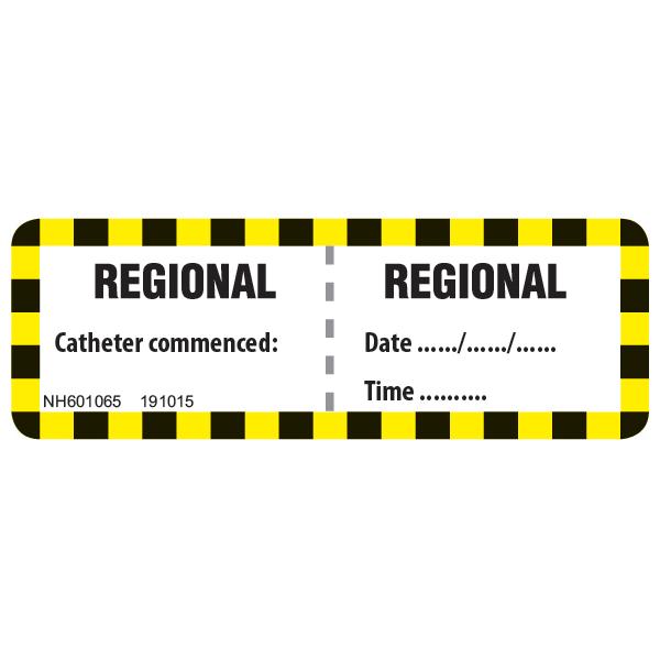 Rolls NH601065 Regional Line and Catheter Labels Small 25 x 70 Roll of 500