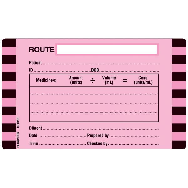 Rolls NH601066 Misc. Route Label LARGE 60 x 100 Roll of 250