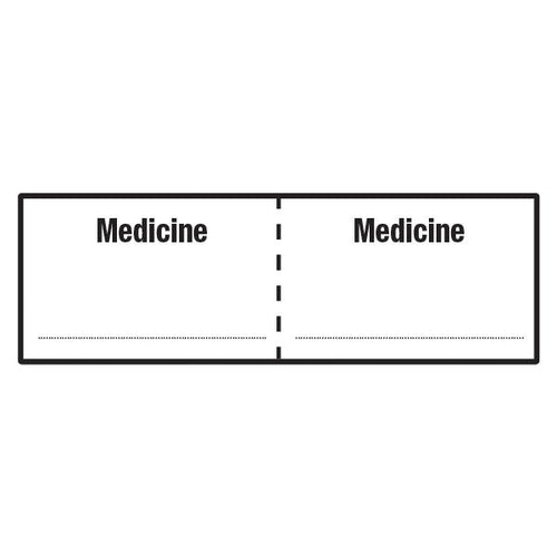 Rolls NH601073 Medicine Labels Removable 25 x 70 Roll of 250