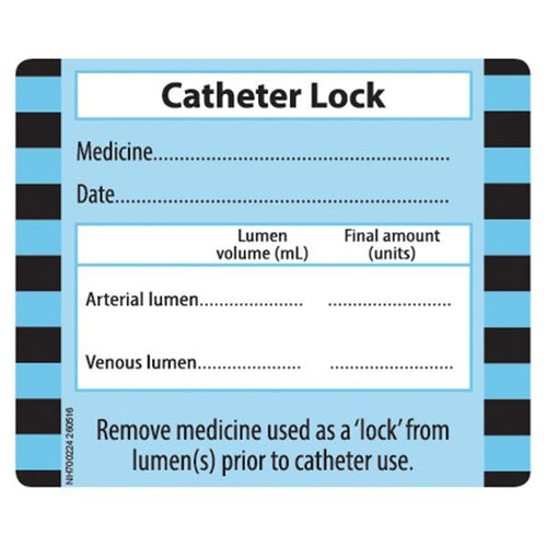 Rolls NH700224 Catheter Lock Labels Removable 50 x 60 Roll of 500