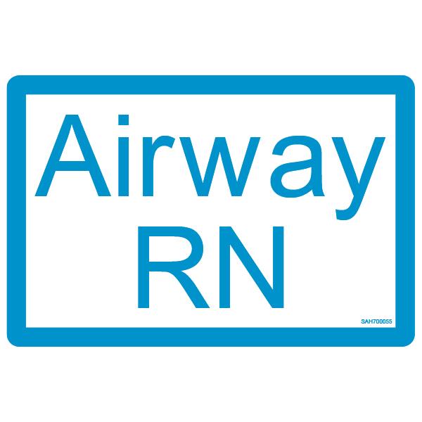 Rolls SAH700055 Airway RN Labels Roll of 250