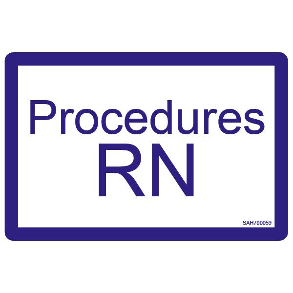 Rolls SAH700059 Procedures RN Labels Roll of 250