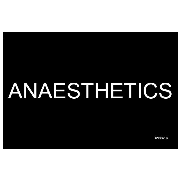 Rolls SAH800116 Anaesthetics Labels Roll of 250