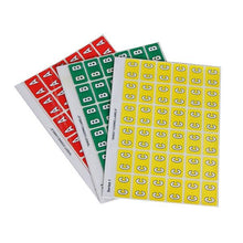 Load image into Gallery viewer, Rolls SERIES1ALPHASHT Colour Coded Alphabetic Labels Series 1 Pack of 5 sheets

