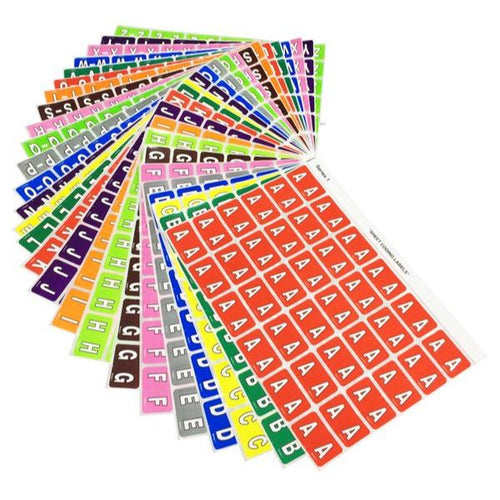 Rolls SERIES1SHTSET Colour Coded Alphabetic Labels Series 1 1 Sheet of A-Z and 0-9