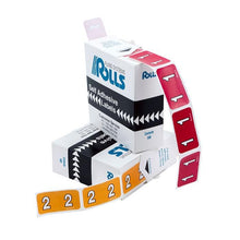Load image into Gallery viewer, Rolls SERIES2NUMROLL Colour Coded Numeric Labels Series 2 Roll of 500 labels
