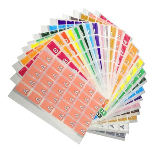 Rolls SERIES3SHTSET Colour Coded Alphabetic Labels Series 3 1 sheet of A-Z and 0-9
