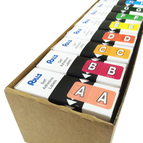 Rolls SERIES2A-ZSET Colour Coded Alphabetic Labels Series 2 1 Roll each of A to Z