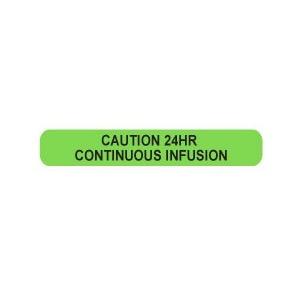 Rolls WSL-073 CAUTION 24HR CONTINUOUS INFUSION Labels box of 250